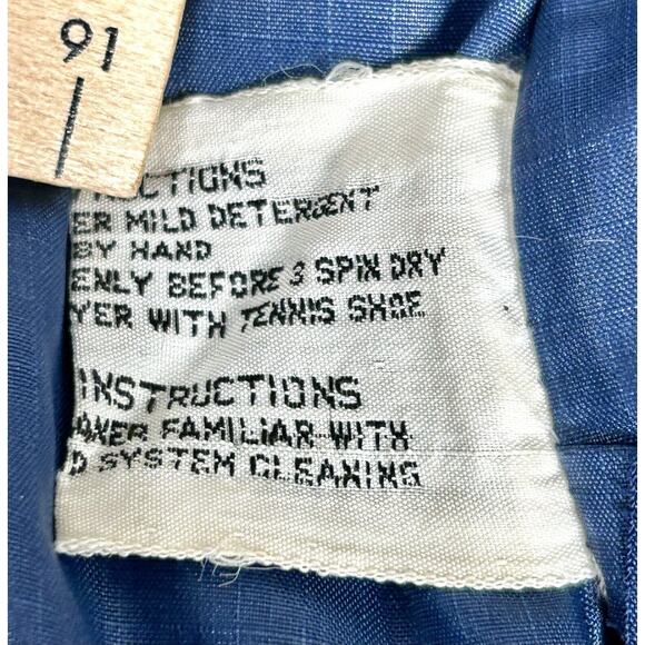 Vtg Ski Daddle Pack-In Products Duck Down Puffer Blue Jacket W/ Hood Size XL - Picture 14 of 16